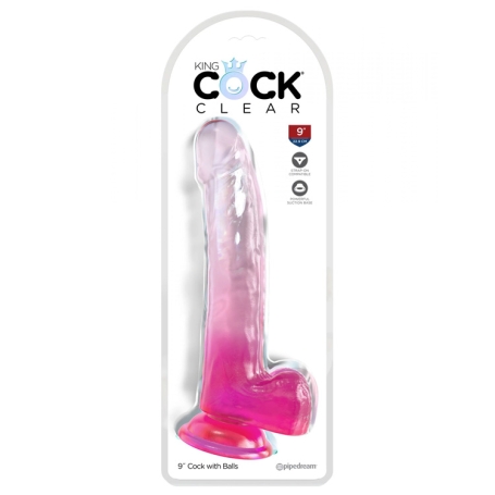 Фаллос King Cock Clear 9", Pipedream