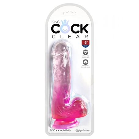 Фаллос King Cock Clear 6", Pipedream
