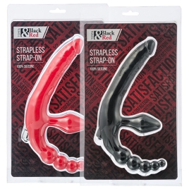 Страпон безремневой ToyFa Black&amp;Red - с вибрацией
