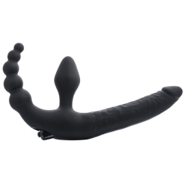 Страпон безремневой ToyFa Black&amp;Red - с вибрацией